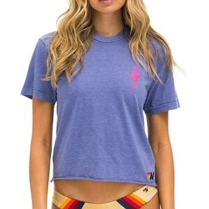 Aviator Nation Boyfriend Tee in Lavender Pink